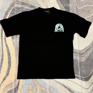 Amiri Records Logo Black Tee Mens Size Large